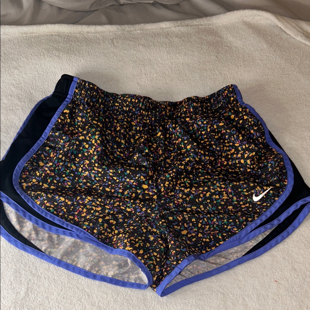 Nike Women's Black and Purple Athletic Shorts